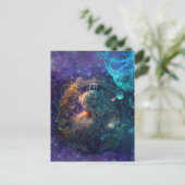 Virgo Zodiac Teken Waterverf Ontwerp Briefkaart (Staand voorkant)