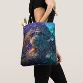 Virgo Zodiac Teken Waterverf Ontwerp Tote Bag (Dichtbij)