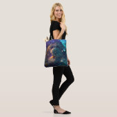 Virgo Zodiac Teken Waterverf Ontwerp Tote Bag (Op model)