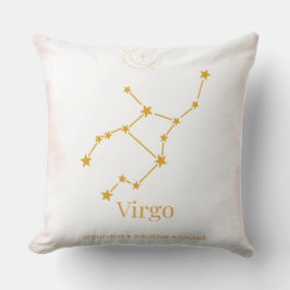 Virgo Zodiac Throw Pillow – Celestial Constellatio Kussen