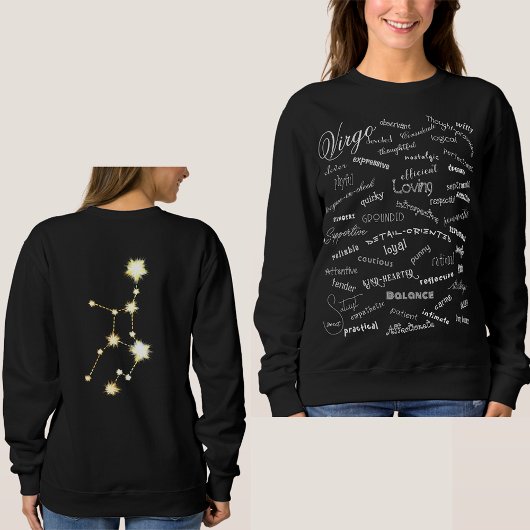 Virgo Zodiac Traits Sterrenbeeld Tekst Sleutelhanger