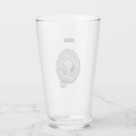 Virgo Zodiac Vector Glas (Achterkant)