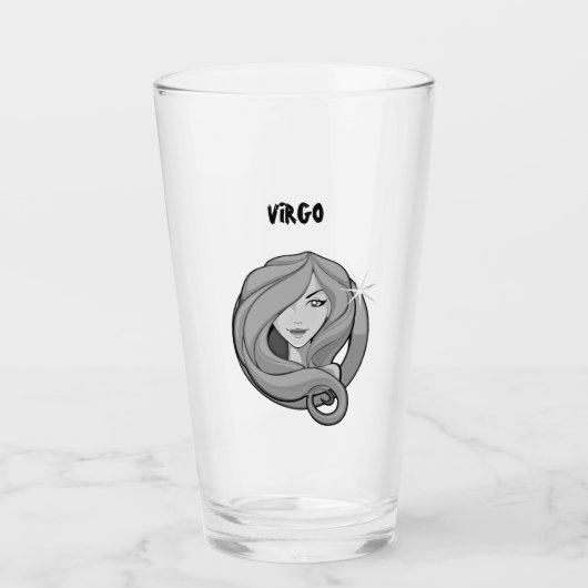 Virgo Zodiac Vector Glas (Voorkant)