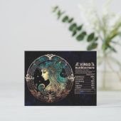 Virgo Zodiac Verjaardag Briefkaart (Staand voorkant)