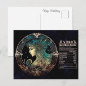 Virgo Zodiac Verjaardag Briefkaart (Voorkant / Achterkant)