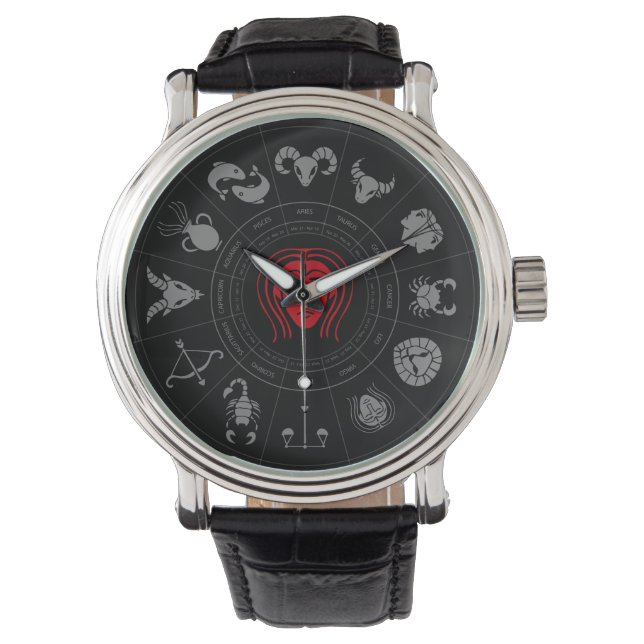 Virgo Zodiac Verjaardagscadeau Horloge (Voorkant)