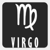 Virgo zodiac vierkante sticker (Voorkant)