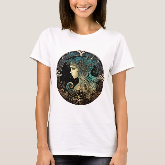 Virgo Zodiac Vrouw T-shirt (Voorkant)