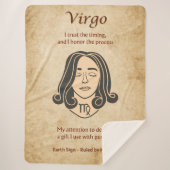 Virgo Zodiac with Mindful Strength Affirmations  Sherpa Deken (Voorkant)