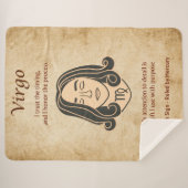 Virgo Zodiac with Mindful Strength Affirmations  Sherpa Deken (Voorkant (horizontaal))
