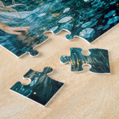 Virgo Zodiac with Moonlit Maiden Holding a Glowing Legpuzzel (Zijkant)