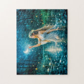 Virgo Zodiac with Moonlit Maiden Holding a Glowing Legpuzzel (Verticaal)