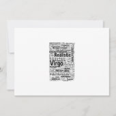 Virgo Zodiac Word Cloud Inspiratie Kaart (Voorkant)