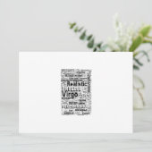 Virgo Zodiac Word Cloud Inspiratie Kaart (Staand voorkant)