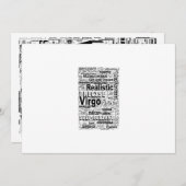 Virgo Zodiac Word Cloud Inspiratie Kaart (Voorkant / Achterkant)