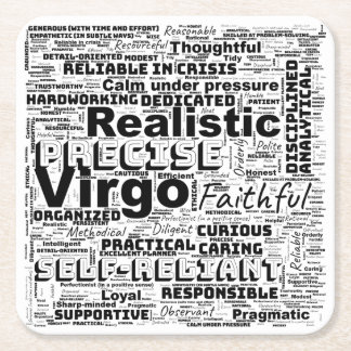 Virgo Zodiac Word Cloud Inspiratie Kartonnen Onderzetters