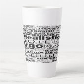 Virgo Zodiac Word Cloud Inspiratie Latte Mok (Voorkant)