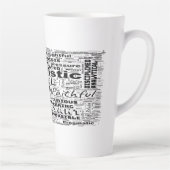 Virgo Zodiac Word Cloud Inspiratie Latte Mok (Rechts)