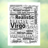 Virgo Zodiac Word Cloud Inspiratie Raamsticker (Vel 3)