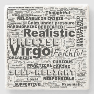 Virgo Zodiac Word Cloud Inspiratie Stenen Onderzetter