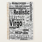 Virgo Zodiac Word Cloud Inspiration Planner (Voorkant)