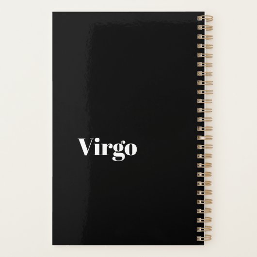 Virgo Zodiac Word Cloud Inspiration Planner (Achterkant)