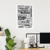 Virgo Zodiac Word Cloud Inspiration Poster (M-L) (Thuiskantoor)