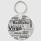 Virgo Zodiac Word Cloud Inspiration Sleutelhanger (Voorkant)