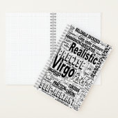 Virgo Zodiac Word Cloud Inspiration Spiral Notitieboek (Binnen)