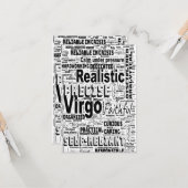 Virgo Zodiac Word Cloud Inspiration Wenskaart Kaart (Voorkant / Achterkant in situ)