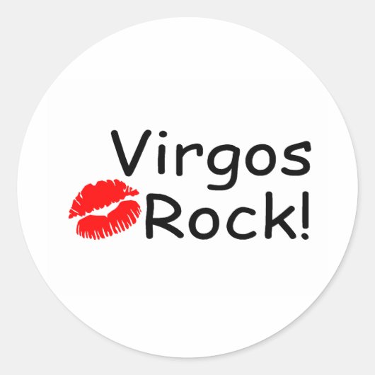 Virgos Rock Ronde Sticker (Voorkant)