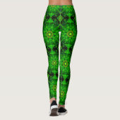 Viridescent Groene Kaleidoscoop, Leggings (Achterkant)