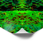 Viridescent Groene Kaleidoscoop, Perfect Poster (Hoek)