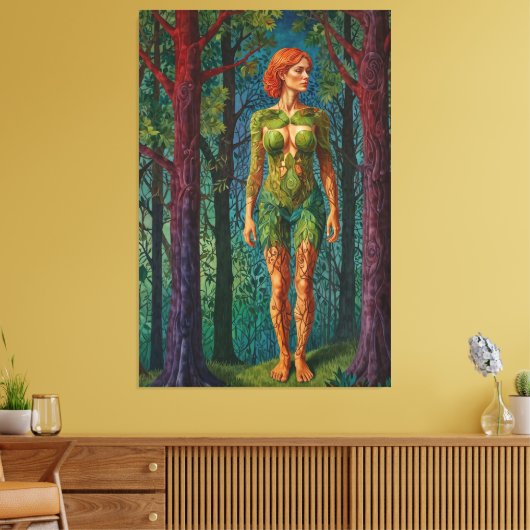 “Viridra’s Portrait” -  Veins of the Canopy    Canvas Afdruk (Insitu (Woonkamer))