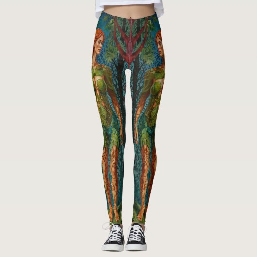 “Viridra’s Portrait” -  Veins of the Canopy    Leggings (Voorkant)