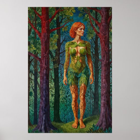 “Viridra’s Portrait” -  Veins of the Canopy    Poster (Voorkant)