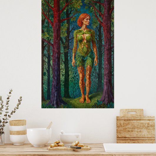 “Viridra’s Portrait” -  Veins of the Canopy     Poster (Keuken)