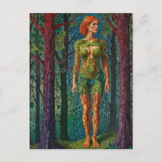“Viridra's Portret” - Aderen van het Bladerdak Briefkaart (Voorkant)