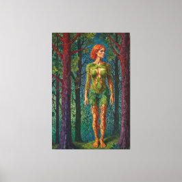 “Viridra's Portret” -  Aderen van het Bladerdak    Canvas Afdruk