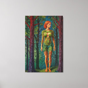 “Viridra's Portret” -  Aderen van het Bladerdak    Canvas Afdruk