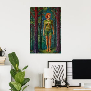 “Viridra's Portret” - Aderen van het Bladerdak Poster