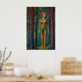 “Viridra's Portret” - Aderen van het Bladerdak Poster (Keuken)