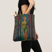 “Viridra's Portret” - Aderen van het Bladerdak Tote Bag (Dichtbij)