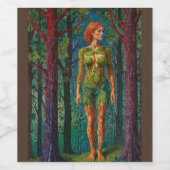 “Viridra's Portret” - Aderen van het Bladerdak Wijn Etiket (Enkel label)