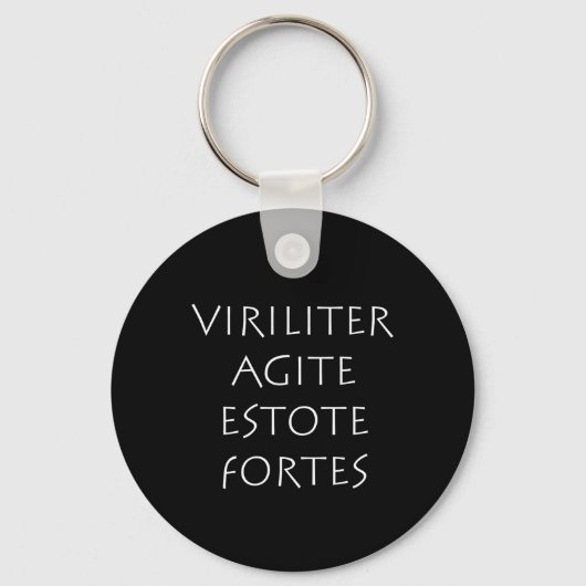 Viriliter agite estote fortes sleutelhanger (Voorkant)