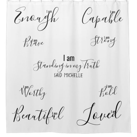 Virmaties houden van uw eigen Inspirerend prijsopg Douchegordijn (Voorkant)