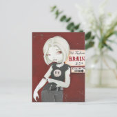 Virnia - Zombie punk gothic Briefkaart (Staand voorkant)
