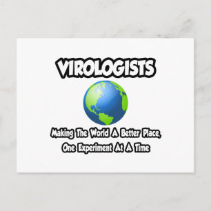 Virologen...De wereld verbeteren Briefkaart