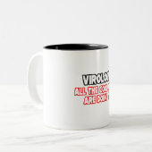Virologie...Koel Kinder Tweekleurige Koffiemok (Voorkant links)