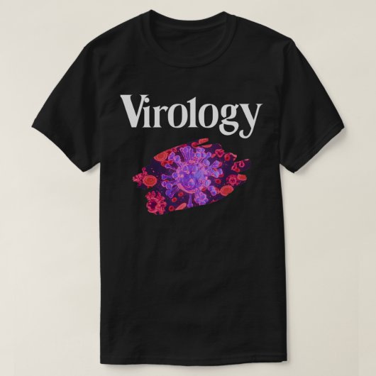 Virologie paarse virussen t-shirt (Design voorkant)